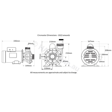 Aquaflo Circ-Master Hp - 1/15Th Cmcp Cmhp Spa Circulation Pump Emerson Circmaster / Filtration Pumps
