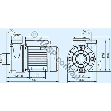 SXC35 Spa Circulation Pump - 3-Pin AU plug configuration