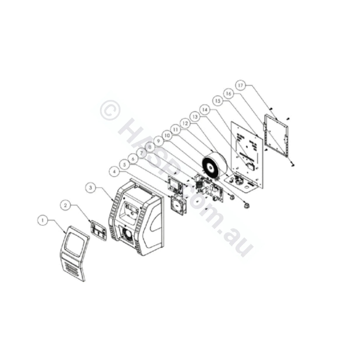 Astralpool E25 & E35 Main Power PCB for Salt Chlorinators - Heater and Spa Parts
