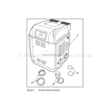 AstralPool ICI 400 (B) Gas Pool & Spa Heater - 2021 Supersedes ICI400 - Vic Only - Heater and Spa Parts