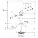 Astralpool MPV Multiport Valve Parts for RX Sand Filters - RX280 RX360 RX400