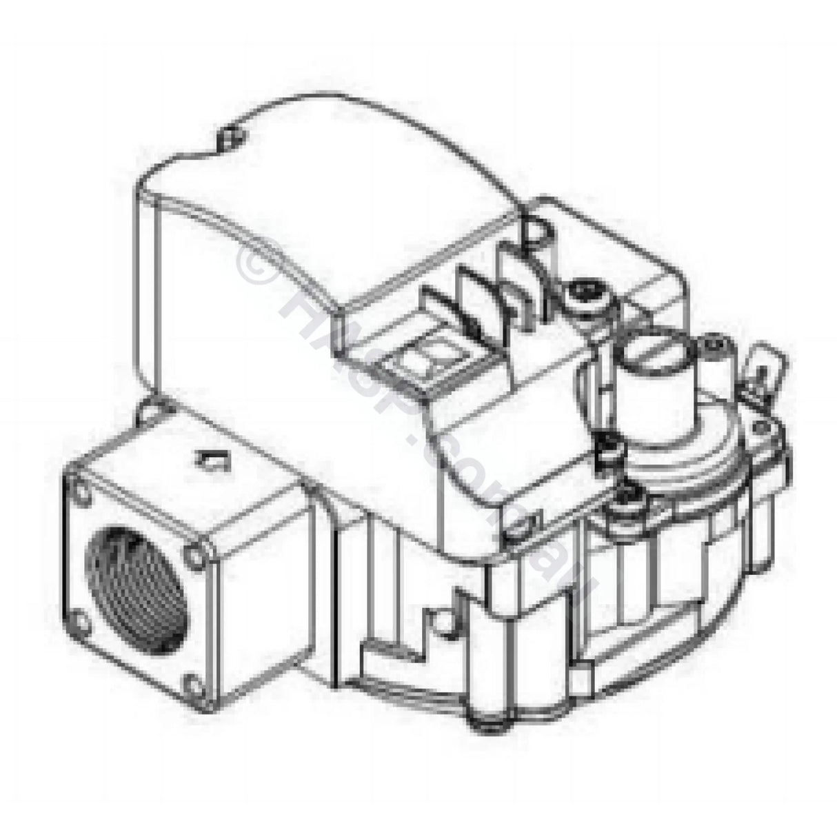 Techrite - Hurlcon Astralpool Gas Regulator Valve for HX 70, HX 120, WX Gas Heaters - Heater and Spa Parts