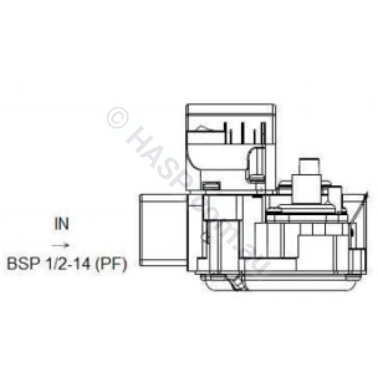 Techrite - Hurlcon Astralpool Gas Regulator Valve for HX 70, HX 120, WX Gas Heaters - Heater and Spa Parts