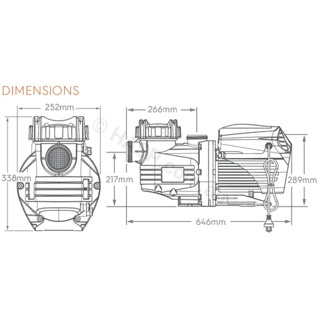 Astralpool Viron P520C XT Variable Speed Pool Pumps GENUINE Pump