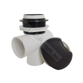 Balboa 50mm/2’’ Spa Jet Diverter - Crescent Shaped Handle w/ Stainless Cap - Pool & Spa