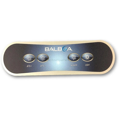 Balboa Ax40 4 Button Auxillary Touchpad Overlay Decal Jets 1 / 2 Blower Light Touchpads