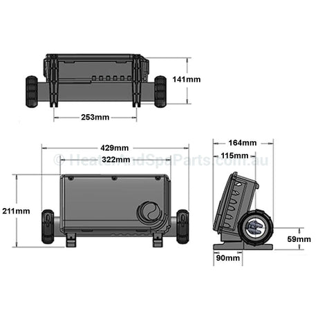 Balboa BP200 Controller with Pump Expander PCB - 2.0kW & 3.0kW Heater - Heater and Spa Parts