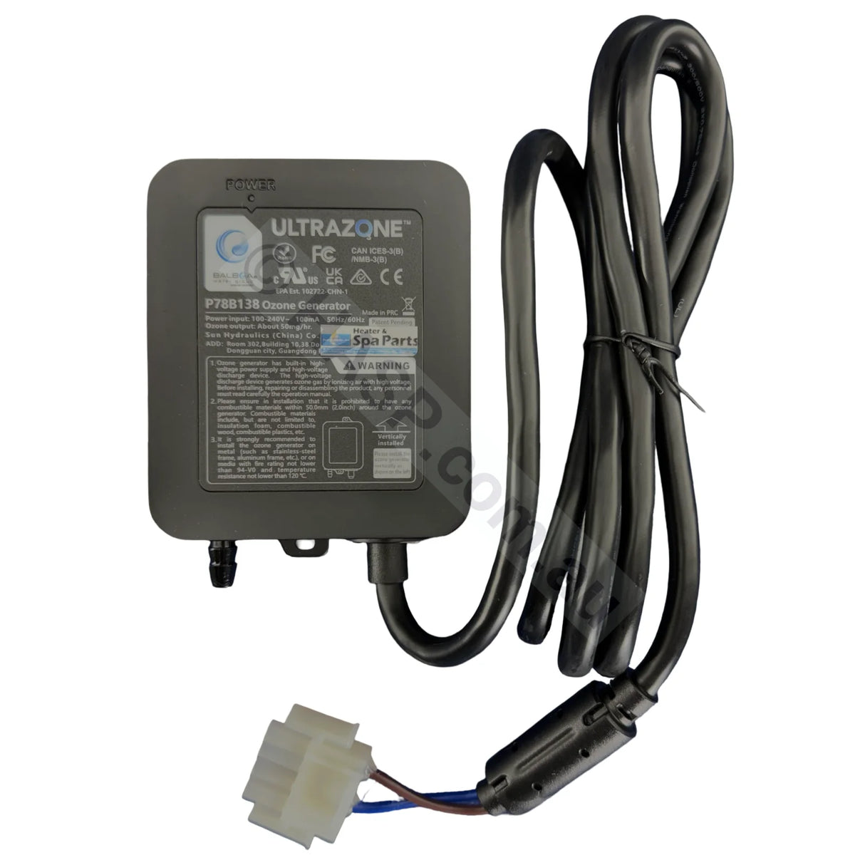 Balboa UltraZone 50mg/hr Spa CD Ozone Generator Pool & Spa