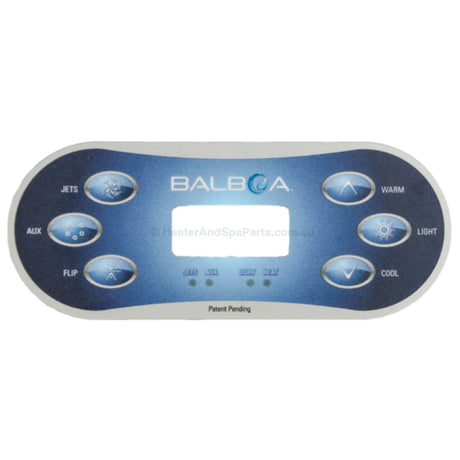 Balboa TP600 Touchpad Overlay Sticker Decals - 6 button - Heater and Spa Parts