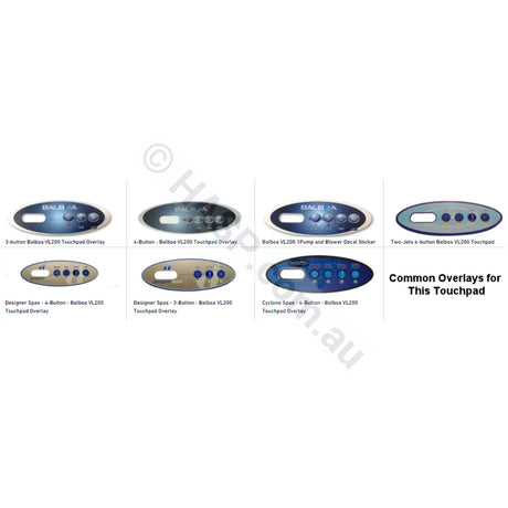 Balboa Vl 200 4 Button Mini Oval Touchpad Control Panel Keypad - B-52144 Touchpads