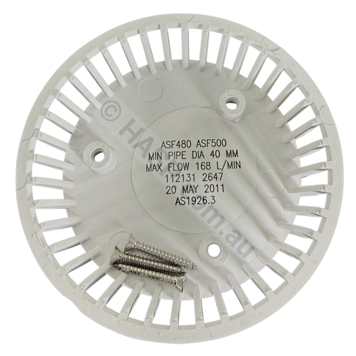 Bath & Pool Suction - Universal 3 Screw - S&P Supa Spa - w/ 40mm male thread