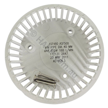 Bath & Pool Suction - Universal 3 Screw - S&P Supa Spa - w/ 40mm male thread