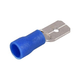 Blue Spade Terminal Connector - 6.3mm 1/4" - Insulated Crimp Style - Heater and Spa Parts