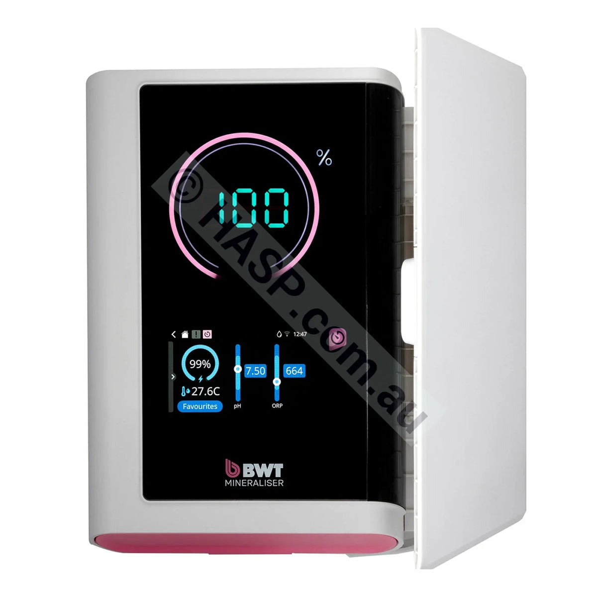 BWT Diamond 100 Mineraliser with hinged screen cover open