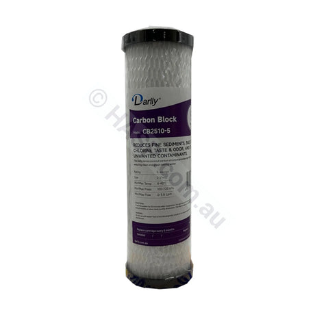 Carbon Block water filter cartridge, 5 micron, 2.5" x 10" Slimline (FC-CB2510-5) - alternate view