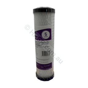 Carbon Block water filter cartridge, 5 micron, 2.5" x 10" Slimline (FC-CB2510-5)