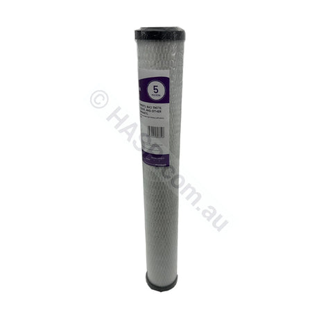 Carbon Block water filter cartridge, 5 micron, 2.5" x 20" Slimline (FC-CB2520-5) - alternate view