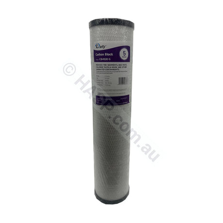 Carbon Block water filter cartridge, 5 micron, 4.5" x 20" Big Blue (FC-CB4520-5)