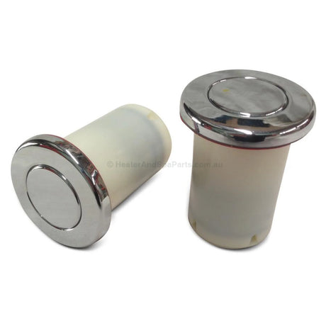 Chrome Air Button - Universal Spa Standard Retrofit - 35-43mm hole. 46mm Overall Diameter - Heater and Spa Parts