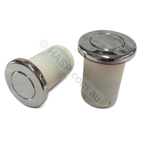 Chrome Air Button - Universal Spa Standard Retrofit - 46mm OD | 35mm Hole - Edgetec Enforcer - air