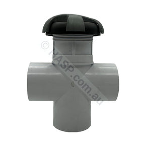 CMP 2’’ 3 Way Diverter Valve w/o Wall Fitting (Crown Handle Textured) - Graphite Gray/Silver