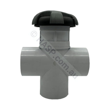 CMP 2’’ 3 Way Diverter Valve w/o Wall Fitting (Crown Handle Textured) - Graphite Gray/Silver