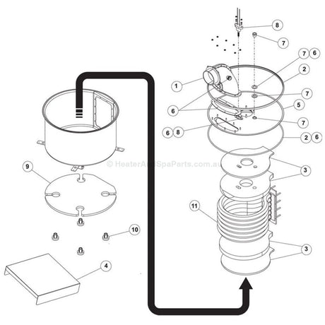 Combustion Chamber Parts - Zodiac Jxi Gas Heater