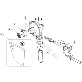 Combustion Fan & Gas Valve Parts - Zodiac Jxi Heater