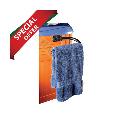 CSN Spa Towel Rack (w/mounting bracket & screws) Black