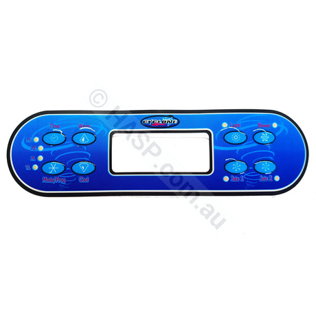 Cyclone Spas - ML700 Overlay Protective Decal Sticker - Balboa - 8-button - Heater and Spa Parts
