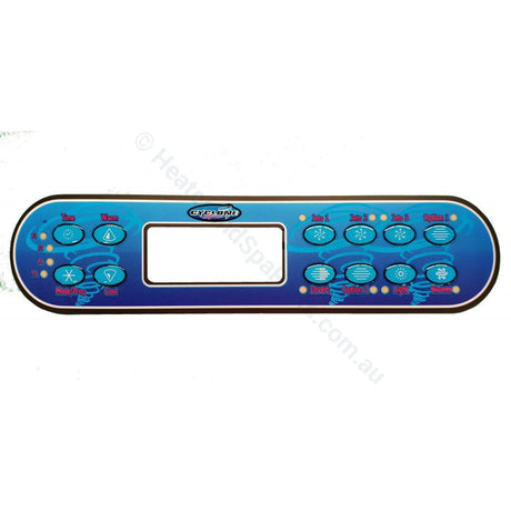 Cyclone Spas - ML900 Overlay Protective Decal Sticker - Balboa - Heater and Spa Parts