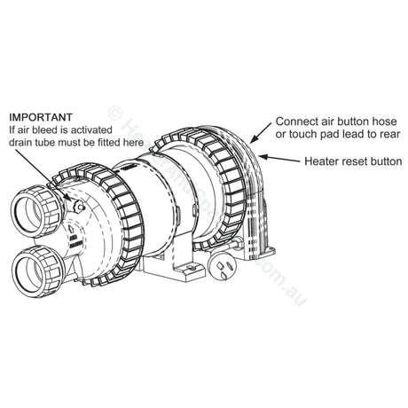 Davey Celsior Spa Bath Pumps - C200 Series - Replaces XS200 - 1HP - Heater and Spa Parts