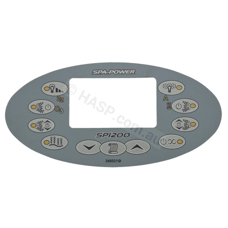 Davey Spa-Quip Sp1200 Overlay - Oval Touchpad Control Sticker Spa Power 1200