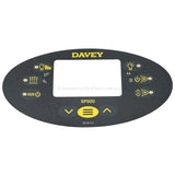 Davey Spa-Quip Sp800 Overlay - Oval Touchpad Control Sticker Spa Power 800