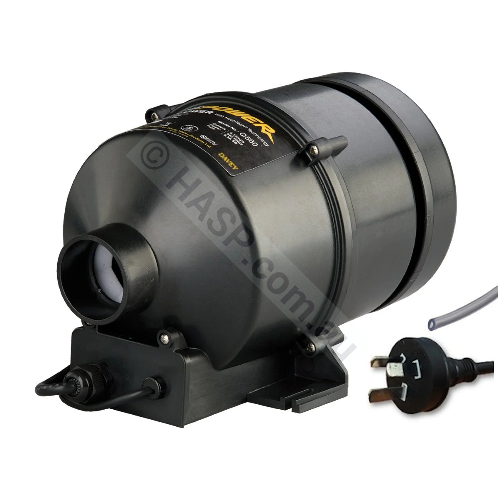 Davey SpaQuip Blower 1200W/1240W/1380W- Air-Switch Operated - Q5605 - Heater and Spa Parts