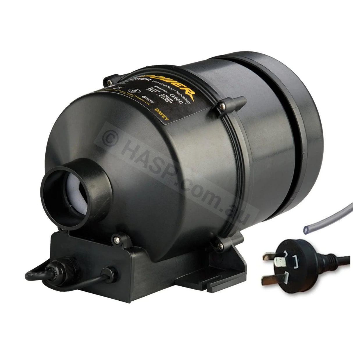 Davey SpaQuip Blower 940W (now 750W) - Air-Switch Operated - Q5612 - Heater and Spa Parts