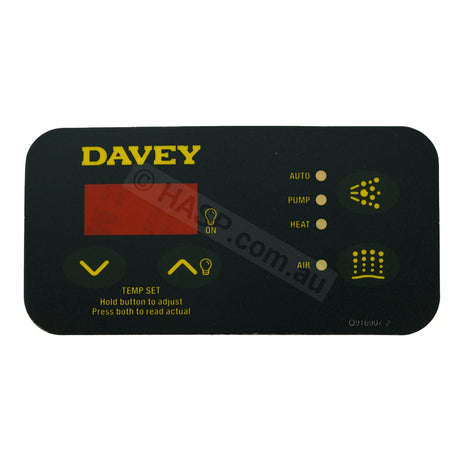 Davey Spaquip Sp400 Sp500 Sp600 Sp601 Rectangular Overlay Decal Sticker For Touchpad Touchpads