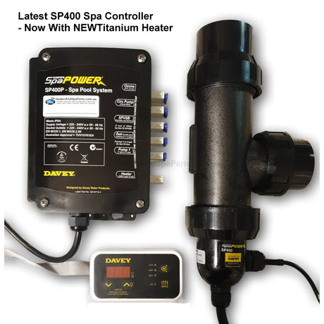 Davey SpaQuip Spa Power 400 SP400 Control System - Ampac Pulsar Replacement System - Heater and Spa Parts