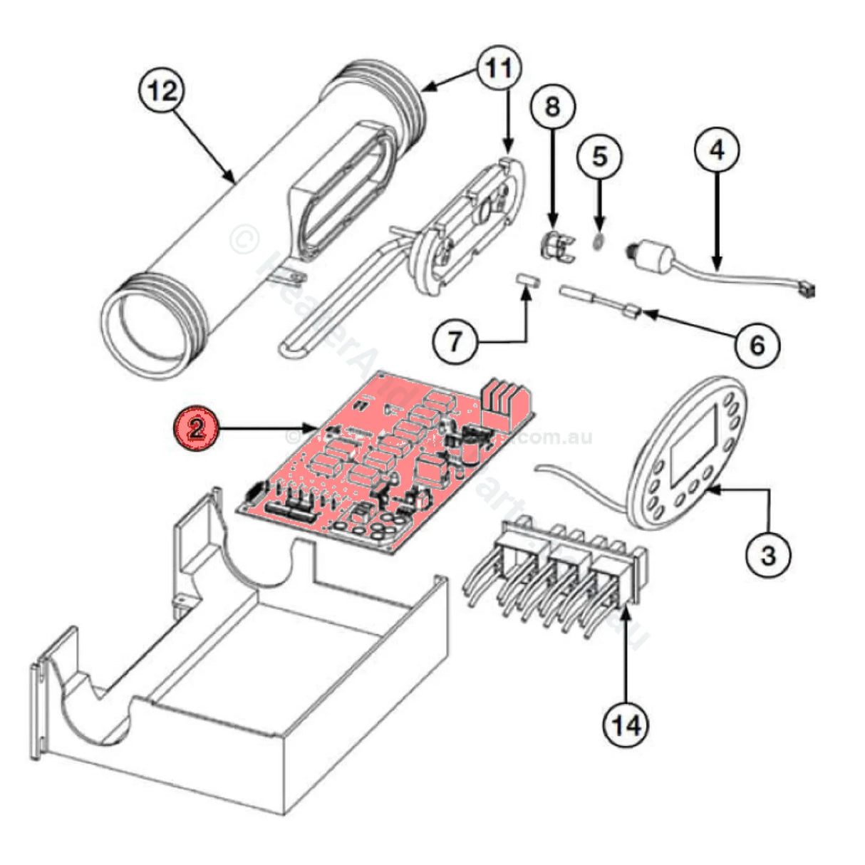 Davey Spaquip Spa Power 800 Pcb Circuit Board - Sp800 Pcbs