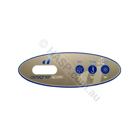 Designer Spas - 3-Button - Balboa VL200 Touchpad Overlay - Overlays