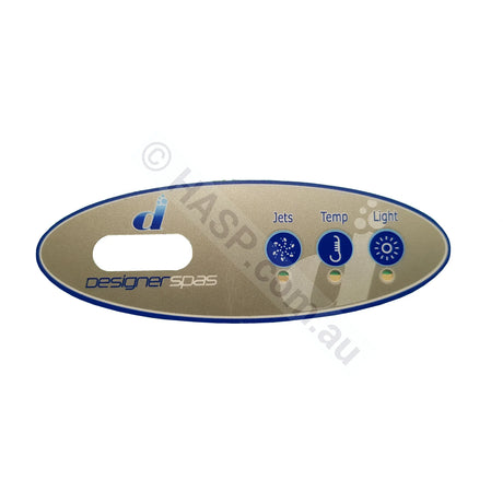 Designer Spas - 3-Button - Balboa VL200 Touchpad Overlay - Heater and Spa Parts