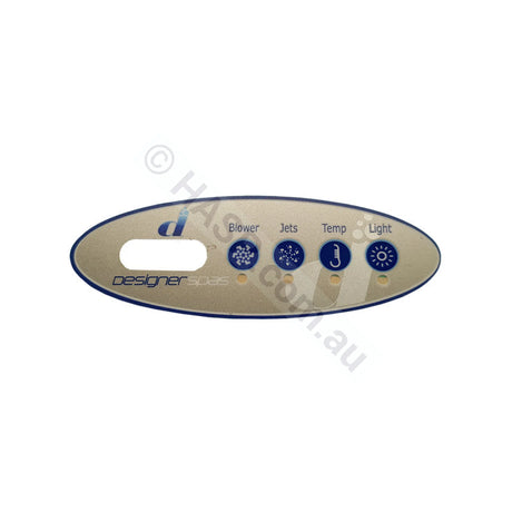 Designer Spas - 4-Button - Balboa VL200 Touchpad Overlay - Overlays