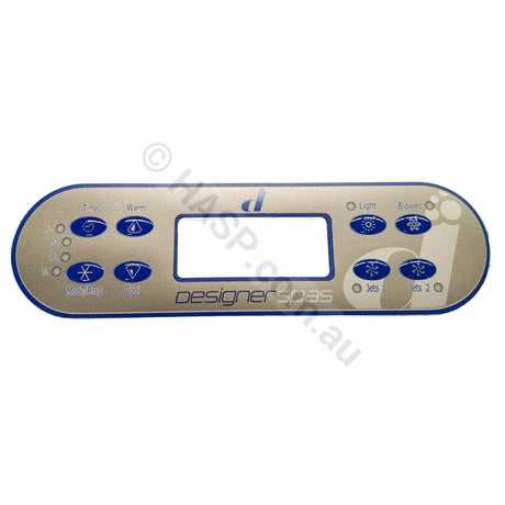 Designer Spas - ML700 Overlay Protective Decal Sticker - Balboa - 8-button - Heater and Spa Parts