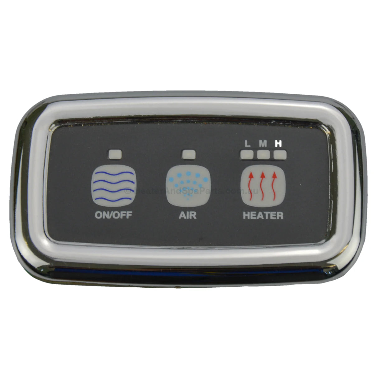Edgetec Decina 3-Button Sensa Touch Touchpad - Spa Baths - Key Pad Control Panel - Heater and Spa Parts
