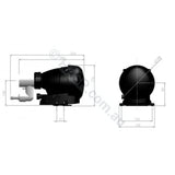 Edgetec Spa Bath Blower - in-built Air Switch - Heater and Spa Parts