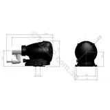 Edgetec Spa Bath Blower - in-built Air Switch - Heater and Spa Parts