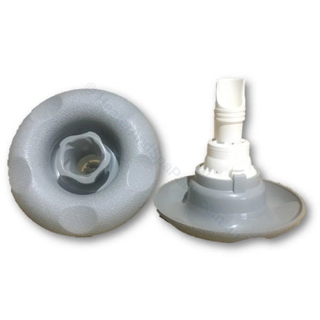 Edgetec Excess Spa Pool Jet - Directional - Grey Scallops - 100mm - Heater and Spa Parts