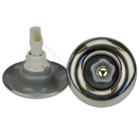 Edgetec Excess Spa Pool Jet - Directional - Stainless Grey - 100mm - Heater and Spa Parts