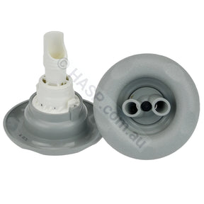 Edgetec Excess Spa Pool Jet - Twin Spin - Grey Scallops - 84mm - Heater and Spa Parts