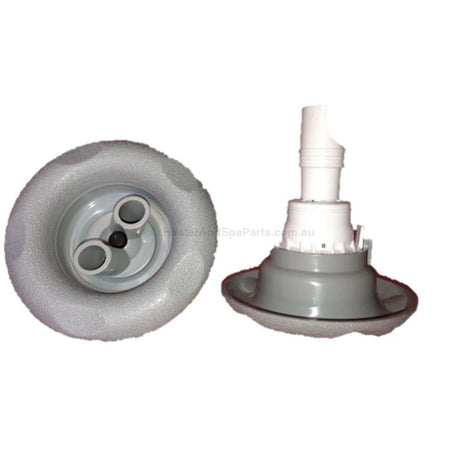 Edgetec Excess Spa Pool Jet - Twin Spin - Grey Scallops - 84mm - Heater and Spa Parts